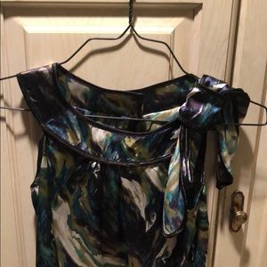 Sleeveless Top with Gathered Waistline